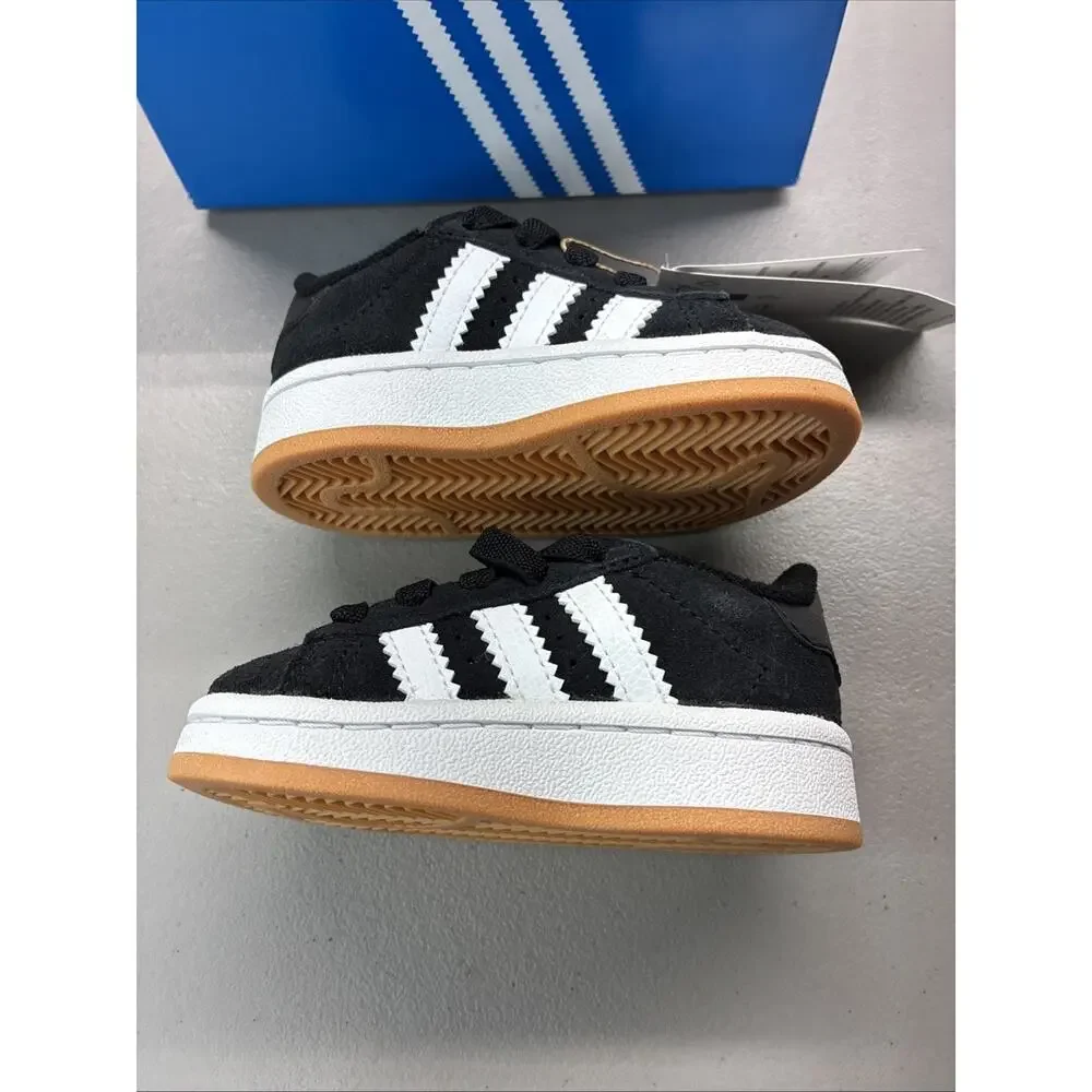 Adidas Campus 00 Elastic Core Toddler Sneakers Shoe BLACK/WHITE JI4335 SIZE 5K